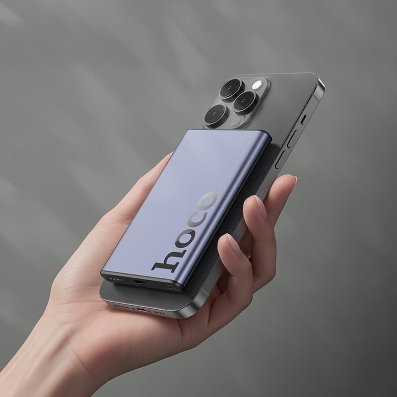 Hoco - Q32 Bird PD20W Banca di alimentazione magnetica senza fili, 5000mAh per smartphone e tablet, grigio scuro – 2