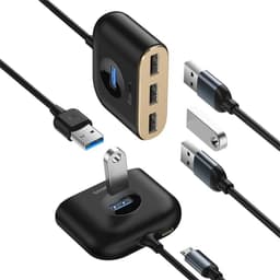 Baseus - 4-in-1 USB HUB Adapter, 1m, Schwarz (CAHUB-AY01) – Bild 1