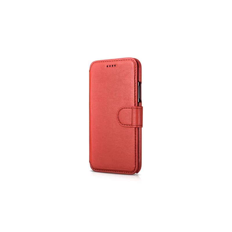 iPhone X/XS iCarer Detachable PU Leather Wallet Case red