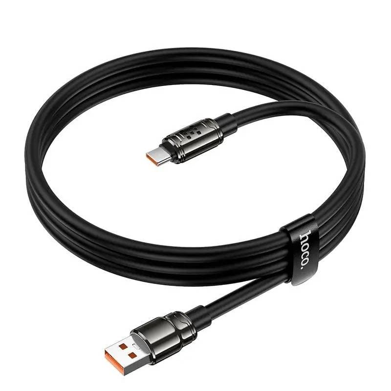 Hoco - U143 USB-C Kabel 1.2m fast charging data cable, Schwarz – 4