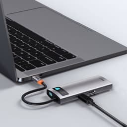 Baseus - Serie Metal Gleam - Docking station HUB Type-C multifunzione 5 in 1, grigio (CAHUB-CX0G) – Bild 5