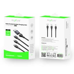 Rixus - 5-in-1 Fast Charging Cable (RXUC23) - Schwarz – Bild 2