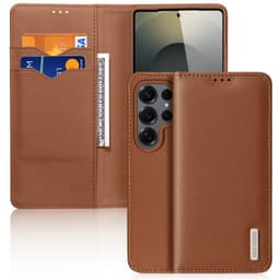 Samsung Galaxy S25 Ultra - Custodia Flip DUX Hivo Series, marrone, ecopelle – Bild 1