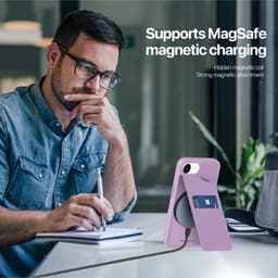 iPhone 16e/17e - Dux Rafi Series Magsafe with stand function, purple – Bild 4