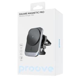 Proove - Square Magnetic Pro Car Mount with Wireless Charger, Schwarz – Bild 3