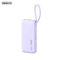 REMAX RPP-676 Xiaoxiao 2.1A Powerbank 5000mAh with iPhone cable, Purple – Bild 1