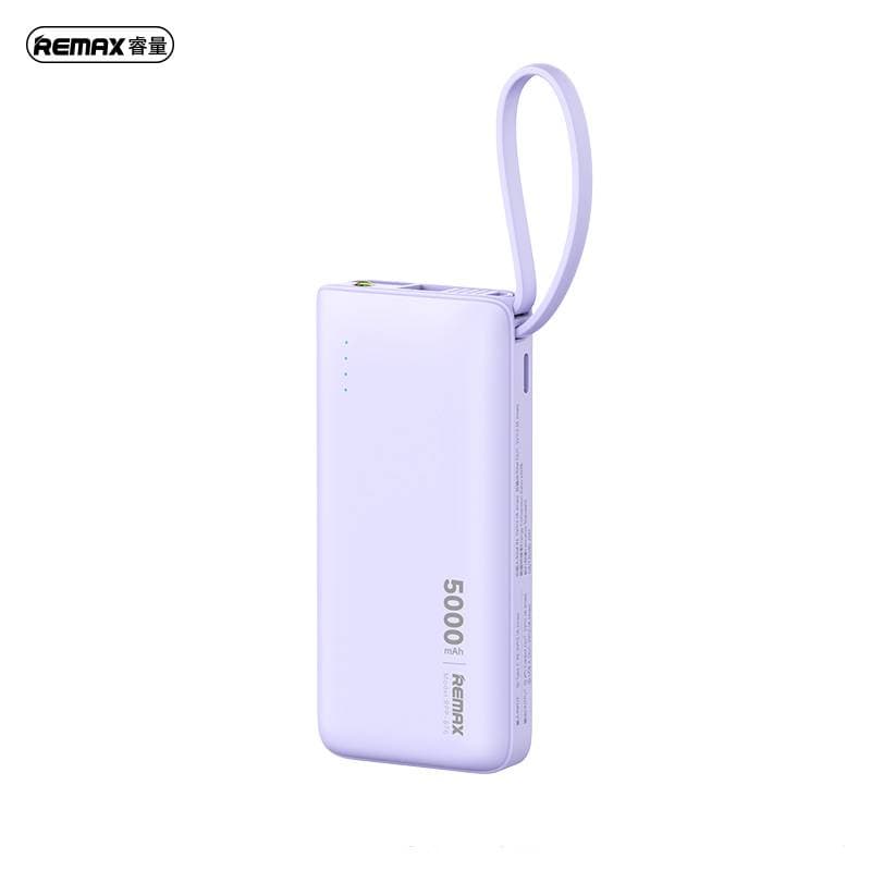 REMAX RPP-676 Xiaoxiao 2.1A Powerbank 5000mAh con cavo iPhone, viola