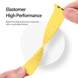 Apple Watch - DUX OceanWave Version Strap - 42mm/44mm/45mm/46mm(10.Gen)/49mm, Yellow – Bild 4