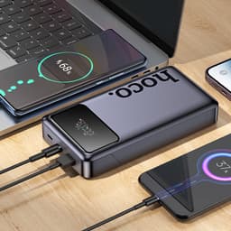 Hoco - Q40 Leader PD65W Powerbank mit digitalem Display, 25000mAh, dunkelgrau – Bild 7