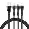 McDodo - 3-in-1 Data Cable, USB-A to Lightning / USB-C / Micro-USB, 1.2m, Black