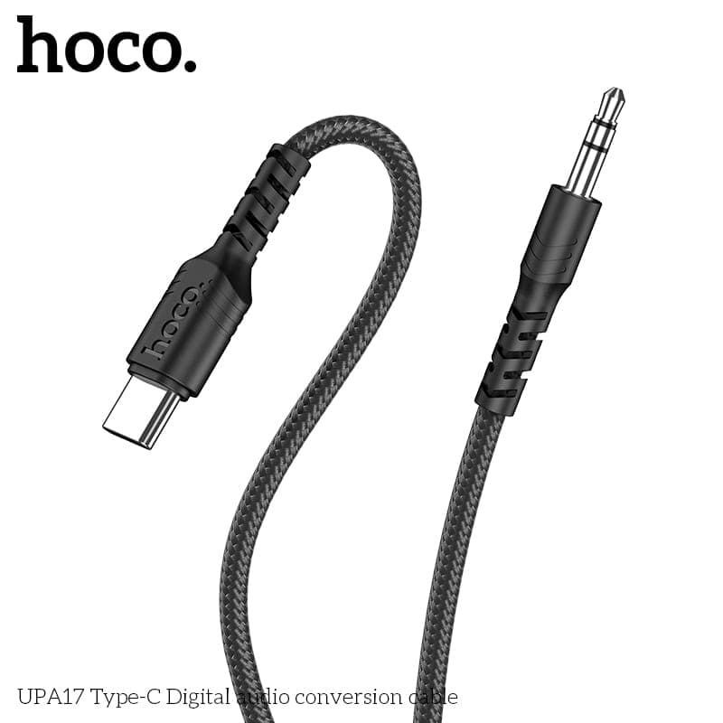 Hoco UPA17 Type-C auf AUX Digital audio conversion cable, 1m, schwarz – 3