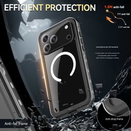 Apple iPhone 17 Pro Max - Redpepper Dot Series Outdoor Case, IP68, MagSafe, waterproof, black – Bild 8