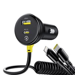 Baseus - Chargeur de voiture circulaire 60W U-C / C-L noir – Bild 2