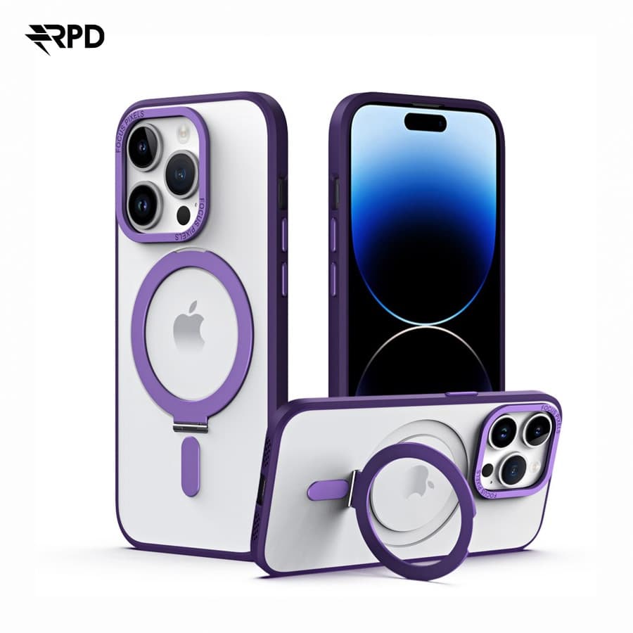 iPhone 15 Pro Max - Magsafe Stand Etui violett