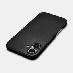 iCarer - iPhone 16 Plus - Oil Wax Premium Genuine Leather Backcase, Black (WMI16240703-BK) – Bild 7