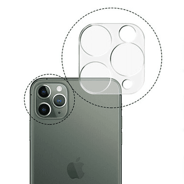 iPhone 11 Pro - verre trempé / verre blindé caméra arrière - entièrement transparent