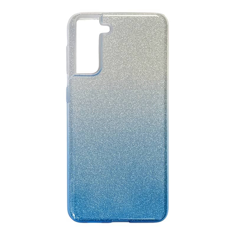 Custodia Samsung S21 Diamond bling blu/argento