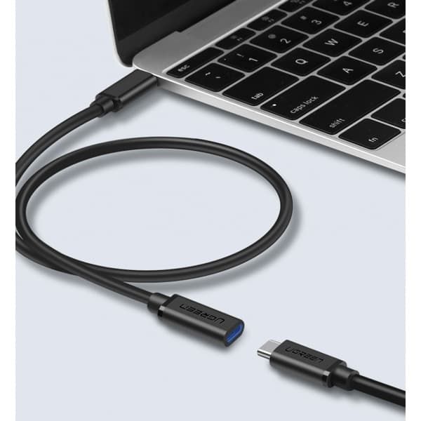 UGREEN - USB-C Verlängerungskabel 0.5m Type-C male Type-C female - 20V 3A, schwarz – 4