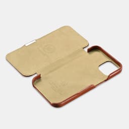 iCarer iPhone 15 Pro - Vintage Echtleder Flipcase braun (WMI15230614-BN) – Bild 5
