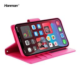 Apple iPhone 6 Plus / 6s Plus - Hanman Mill Flip Case mit 3 Kartenfächern, pink – Bild 3