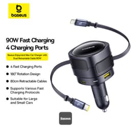Baseus Enjoyment Max car charger - 90W dual USB-C to Lightning, black – Bild 8