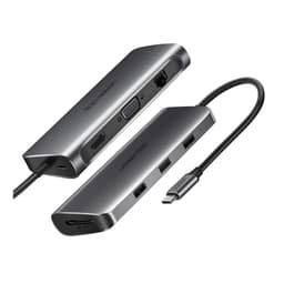 Ugreen – USB-C Hub 10-in-1 mit Audio, HDMI, VGA, LAN, SD/TF & PD (CM179 / 80133), grau/schwarz – Bild 1