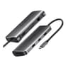 Ugreen – USB-C Hub 10-in-1 mit Audio, HDMI, VGA, LAN, SD/TF & PD (CM179 / 80133), grau/schwarz