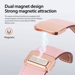 Galaxy Watch - DUX Gadget Series Armband aus echtem Leder (22mm), YA Version, Pink – Bild 9