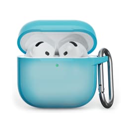 AirPods 4th Gen - Silicone case - Robust protection with carabiner, Luminous (glows in the dark) – Bild 1
