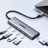 Ugreen - Hub USB-C 5-en-1 avec HDMI 4K@60Hz & 3x USB-A (CM511 / 15597), gris/noir
