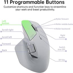 rapoo - MT760 - Mouse Bluetooth - Mouse senza fili, grigio chiaro – Bild 5