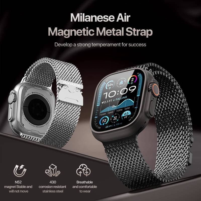 Apple Watch - DUX Milanese Air Version Strap - 42mm/44mm/45mm/46mm(10.Gen)/49mm, Silber – 4