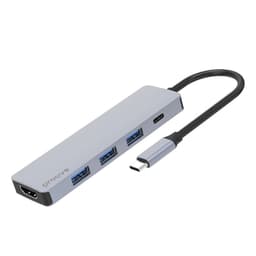 Proove - 5-in-1 HDMI Iron Link, (2x USB-A, 1x USB-A, DHMi 3840x2160 30Hz) argenté – Bild 5