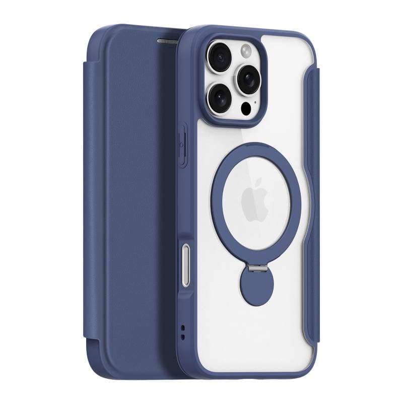 Dux Ducis - iPhone 16 Pro - Custodia Skin X Pro Series con MagSafe e supporto ad anello a 360°, blu – 2