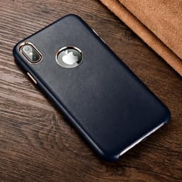iPhone XS Max - Luxury genuine leather Xoomz XIXS03-BU, dark blue – Bild 2