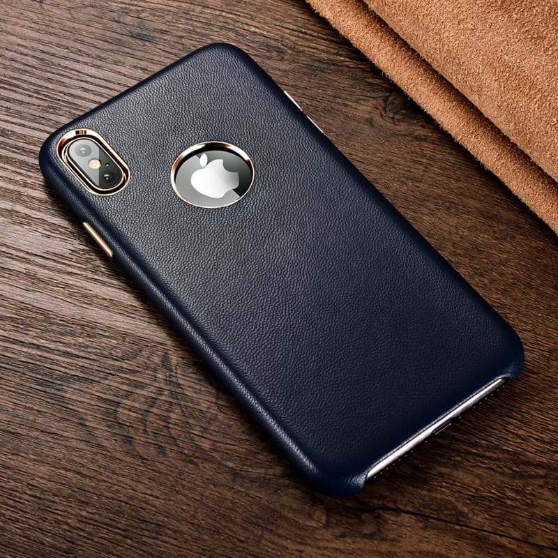 iPhone XS Max - Xoomz di lusso in vera pelle XIXS03-BU, blu scuro – 2