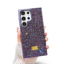 Samsung Galaxy S23 - Diamonds plastic glitter case in purple – Bild 1