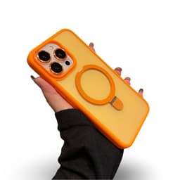 iPhone 16 - Étui sur pied MagSafe avec protection pour appareil photo, orange, mat – Bild 1