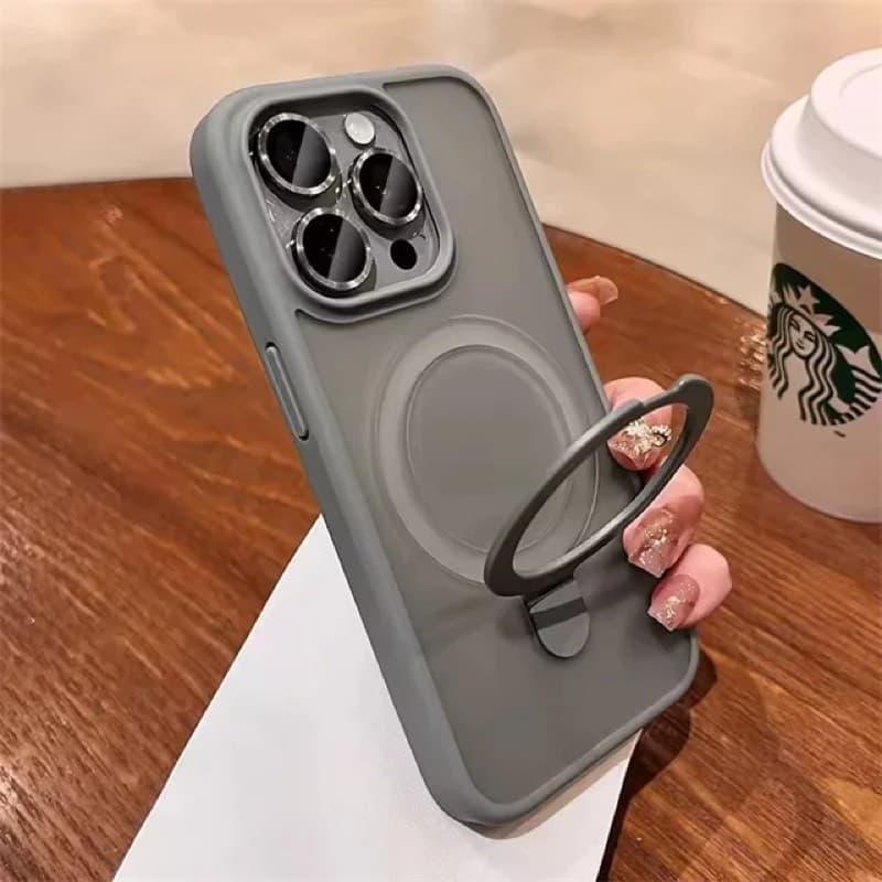 iPhone 16 Pro - Custodia MagSafe Stand con protezione della fotocamera, grigio, opaco – 2