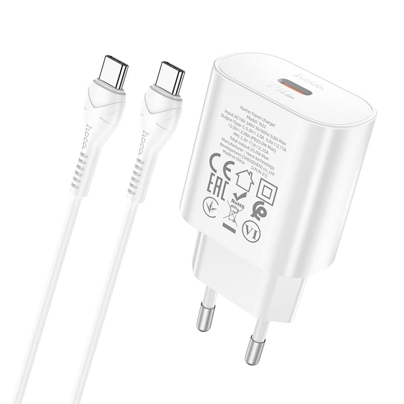 HOCO PD25W charger set with Type-C to Type-C cable (N22) – 2