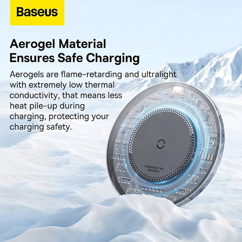 Baseus - Simple 2 - Caricabatterie wireless, 15W, nero (CCJJ050001) – 3