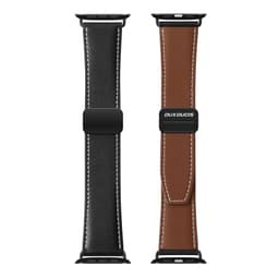 Apple Watch - DUX Gadget Series Bracelet de poignet en cuir véritable (42MM-49MM), version YA, Noir – Bild 3