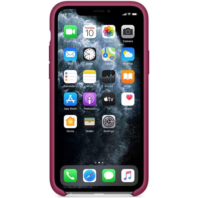 Apple - iPhone 11 Pro Silicone Case, Pomegranate – 3