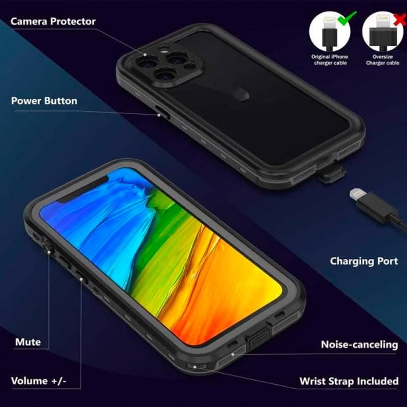iPhone 12 - Redpepper IP68 Dot+ Series Wasserdichtes Outdoor Case, schwarz – 2