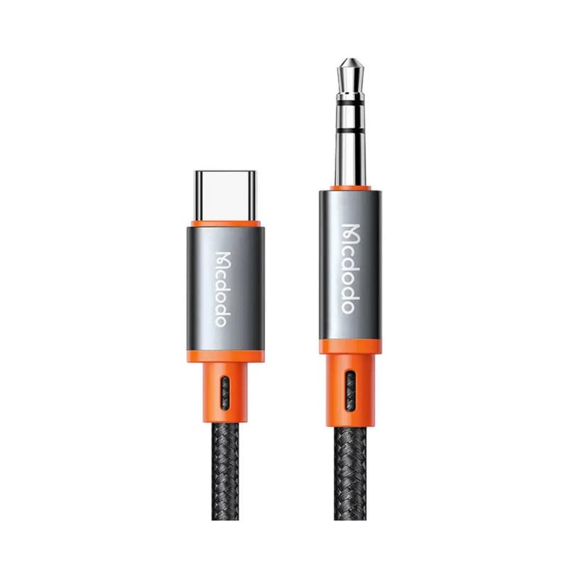McDodo - USB-C to 3.5mm Male, Audio Connection Cable, 1.8m, Schwarz – 2