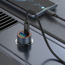 HOCO High Power PD30W + QC3.0 Fast Charging Alliage d'aluminium Dual Port Mini chargeur de voiture Set (Z57A) – Bild 4