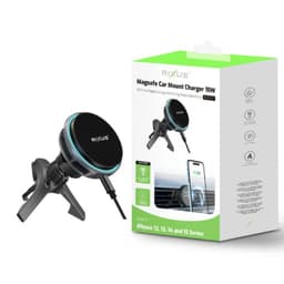 Rixus - Magnetic Wireless Car Charger Holder (RXWC21) - 15W - Magsafe - Schwarz – Bild 5