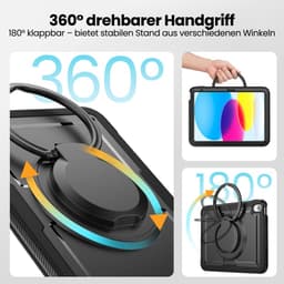 iPad Pro 11" (2024/2025) - RPD HEX-G FE Rugged avec poignée, kickstand & Pencil Holder, noir – Bild 6