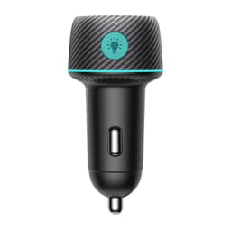 Joyroom - JR-CCN01 60W 1A+1C Multi-Color Car Charger with Light Button-Black – Bild 8