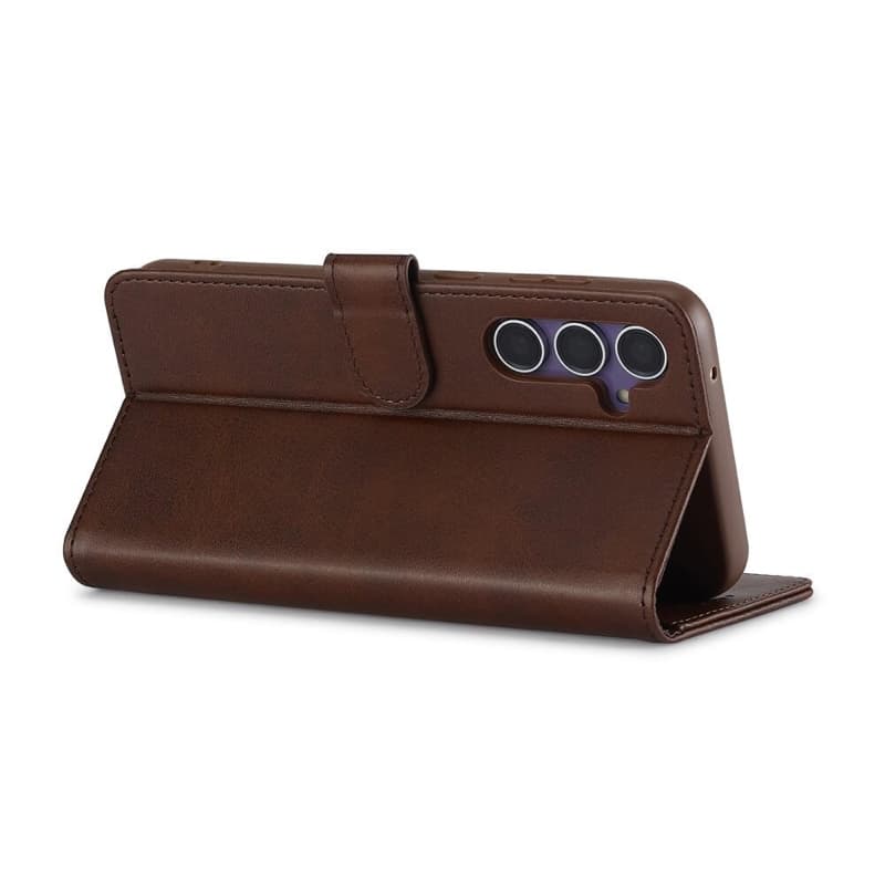 Samsung Galaxy S26 plus - LC.IMEEKE Wallet Etui mit 3 Kartenfächern & Magnetverschluss, Braun – 4